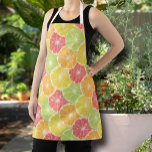 Tablier Tranches d'agrumes<br><div class="desc">Tablier avec des tranches colorées de citrons,  de citrons,  de limes,  d'oranges et de pamplemousse. Un complément amusant à votre cuisine d'été ou un cadeau. CORRESPONDRE des articles dans notre magasin.</div>