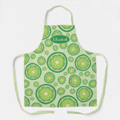 Tablier Tranches de citron vert avec nom personnalisé (Recto)