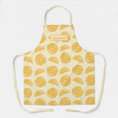 Tablier Tranches de fruits d'agrumes orange avec nom perso (Recto)
