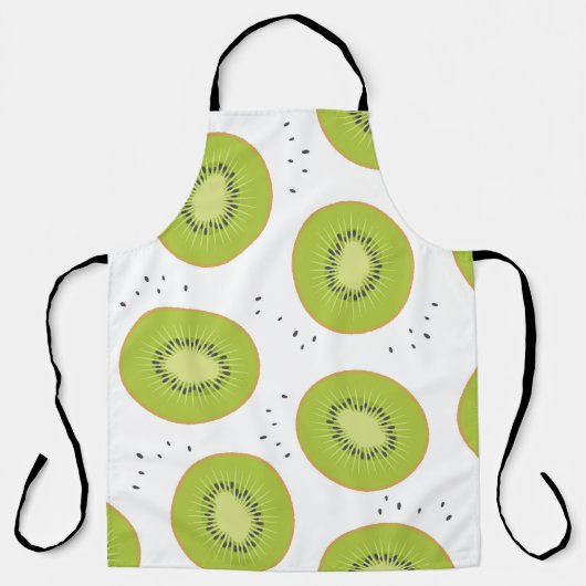 Tablier Tranches de fruits Kiwi, illustration transparente (Recto)