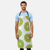 Tablier Tranches de fruits Kiwi, illustration transparente (Porté)