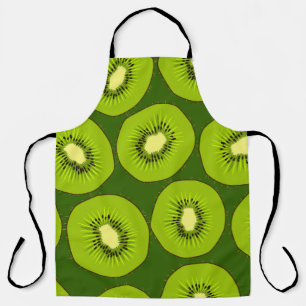 Tablier Tranches de fruits Kiwi : vert foncé.