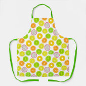 Tablier Tranches de fruits tropicaux, agrumes, kiwis et dr (Recto)