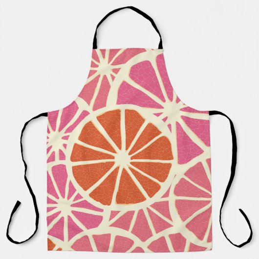 Tablier Tranches de pamplemousse sans soudure motif, agrum (Recto)