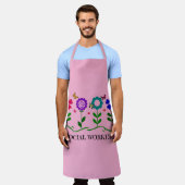 Tablier Travailleur social, Fleurs de printemps, (Porté)