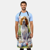 Tablier Treeing Walker Coonhound avec œufs de Pâques de va (Porté)