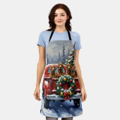 Tablier Treeing Walker Coonhound Christmas Red Truck (Porté)