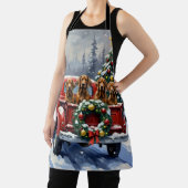 Tablier Treeing Walker Coonhound Christmas Red Truck (Insitu)