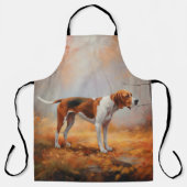 Tablier Treeing Walker Coonhound dans les feuilles d'autom (Recto)