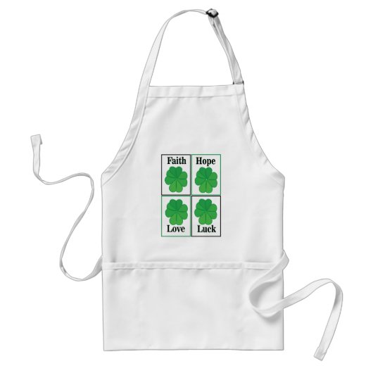 Tablier Trèfle à quatre feuilles Saint-Patrick Trèfle à qu (Devant)