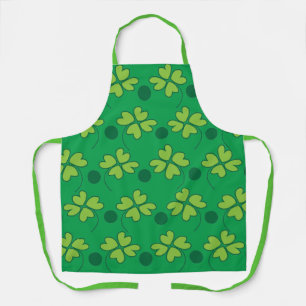 Tablier Trèfle à quatre feuilles vert pour la Saint-Patric