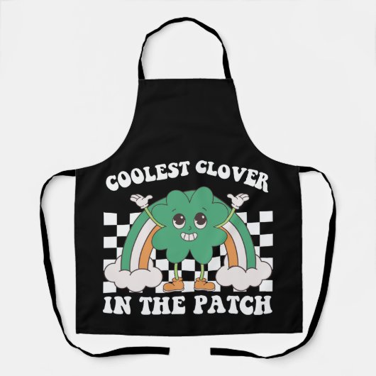 Tablier Trèfle le plus cool du patch Saint-Patrick (Recto)