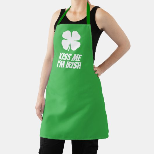 Tablier Trèfle vert chanceux St Patrick's Day mignon (Insitu)