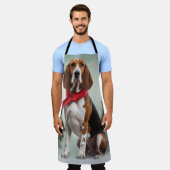 Tablier Trek Walker Coonhound Dog en Noël de neige (Porté)