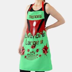 Tablier Trending Live Life Large Kenyan Shield Apron