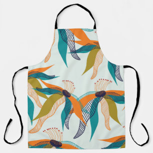 Tablier Trendy floral seamless pattern hand drawn colorful