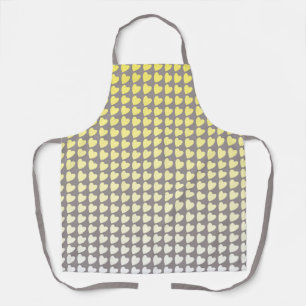 Tablier Trendy Jaune et Grey Heart Motif Gradient