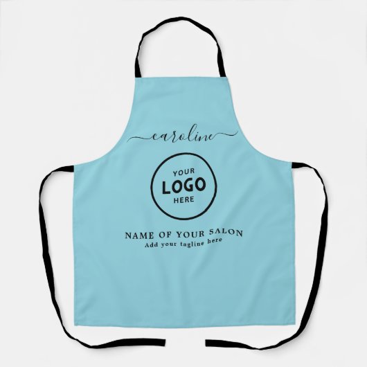 Tablier  Trendy Modern Salon Logo Apron (Recto)