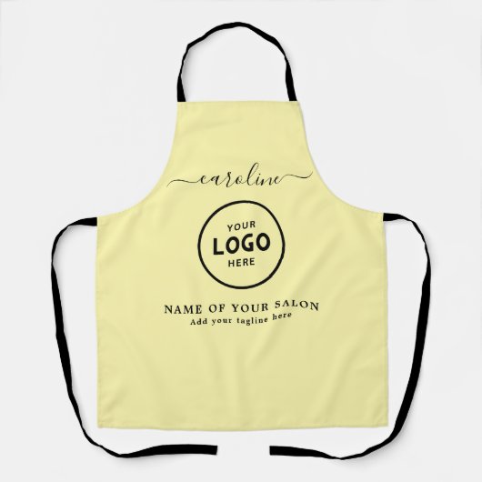 Tablier  Trendy Modern Salon Logo Apron (Recto)