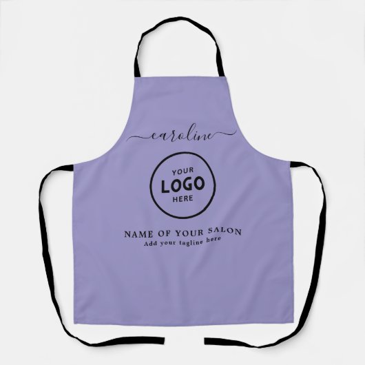 Tablier Trendy Modern Salon Logo Apron (Recto)