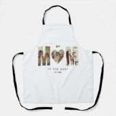 Tablier Trendy Personalized Photo MOM Heart Apron (Recto)