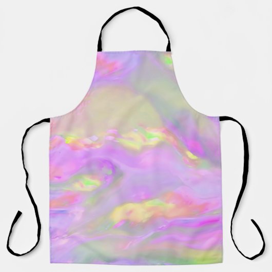 Tablier Trendy pretty colorful abstract waves (Recto)