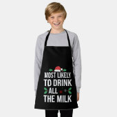 Tablier Très Probable De Boire Tout Le Lait Noël Matchi (Porté)