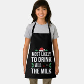 Tablier Très Probable De Boire Tout Le Lait Noël Matchi (Insitu)