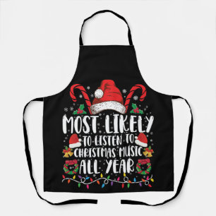 Tablier Très Probable D'Écouter Noël Toute L'Année Noël