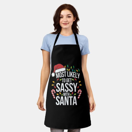 Tablier Très Probablement Sûr Avec Père Noël Noël Noël Noë (Porté)