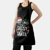 Tablier Très Probablement Sûr Avec Père Noël Noël Noël Noë (Insitu)