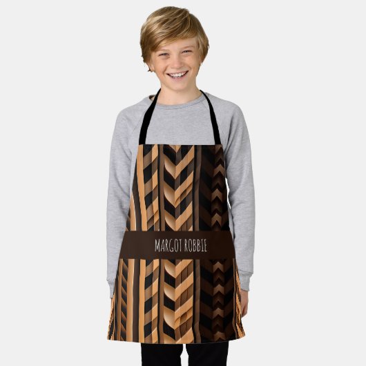 Tablier Tresse tressée en fer Brown Motif moderne (Porté)