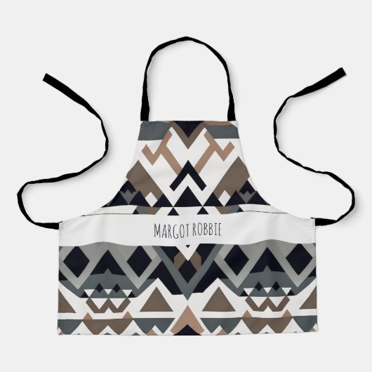 Tablier Triangle Africain Géométrique Brown Motif (Recto)