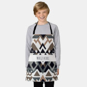 Tablier Triangle Africain Géométrique Brown Motif (Porté)