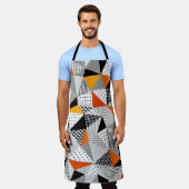Tablier Triangle motif sans couture. Contraste à la mode (Porté)