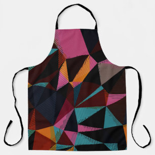 Tablier Triangles colorés Abstrait Arrière - plan géométri