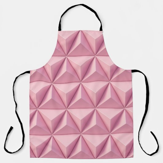 Tablier Triangles géométriques 3D : arrière - plan minimal (Recto)