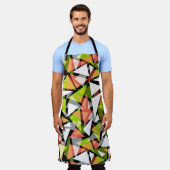 Tablier Triangles géométriques sans couture (Porté)