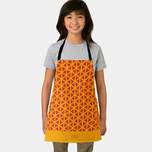 Tablier Triangles jaune orange Motif minimal (Insitu)