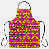 Tablier Triangles rose jaune (Recto)