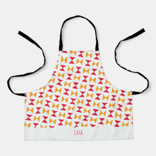 Tablier Triangles rose jaune Motif minimal