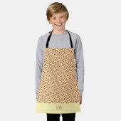 Tablier Triangles rouge beige minimaliste Motif (Porté)