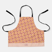 Tablier Triangles violet jaune Motif minimal (Recto)