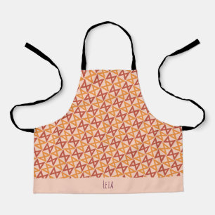 Tablier Triangles violet jaune Motif minimal
