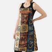 Tablier Tribal Ethnique Brun Or & Vert (Insitu)