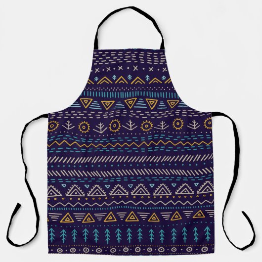Tablier Tribal Hand-Drag : Ethnic Seamless Motif (Recto)