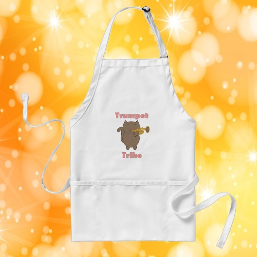 Tablier Tribu Trompette Chat Brun Rose