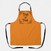 Tablier Trick orange citrouille ou traitement complet (Recto)