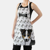 Tablier Tricolor Smooth Coat Jack Russell Terrier & Nom (Insitu)