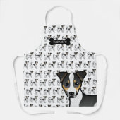 Tablier Tricolor Smooth Coat Jack Russell Terrier & Nom (Recto)